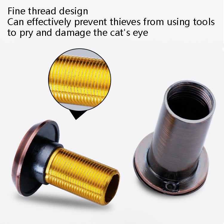 2 PCS Security Door Cat Eye HD Glass Lens 200 Degrees Wide-Angle Anti-Tiny Hotel Door Eye, 16mm Black, 16mm Silver, 16mm Red Bronze, 16mm Green Bronze, 16mm Bright Gold, 26mm Silver, 26mm Gold, 26mm Red Bronze, 26mm Green Bronze 2 PCS Security Door Cat Eye HD Glass Lens 200 Degrees Wide-Angle Anti-Tiny Hotel Door Eye, 16mm Black, 16mm Silver, 16mm Red Bronze, 16mm Green Bronze, 16mm Bright Gold, 26mm Silver, 26mm Gold, 26mm Red Bronze, 26mm Green Bronze